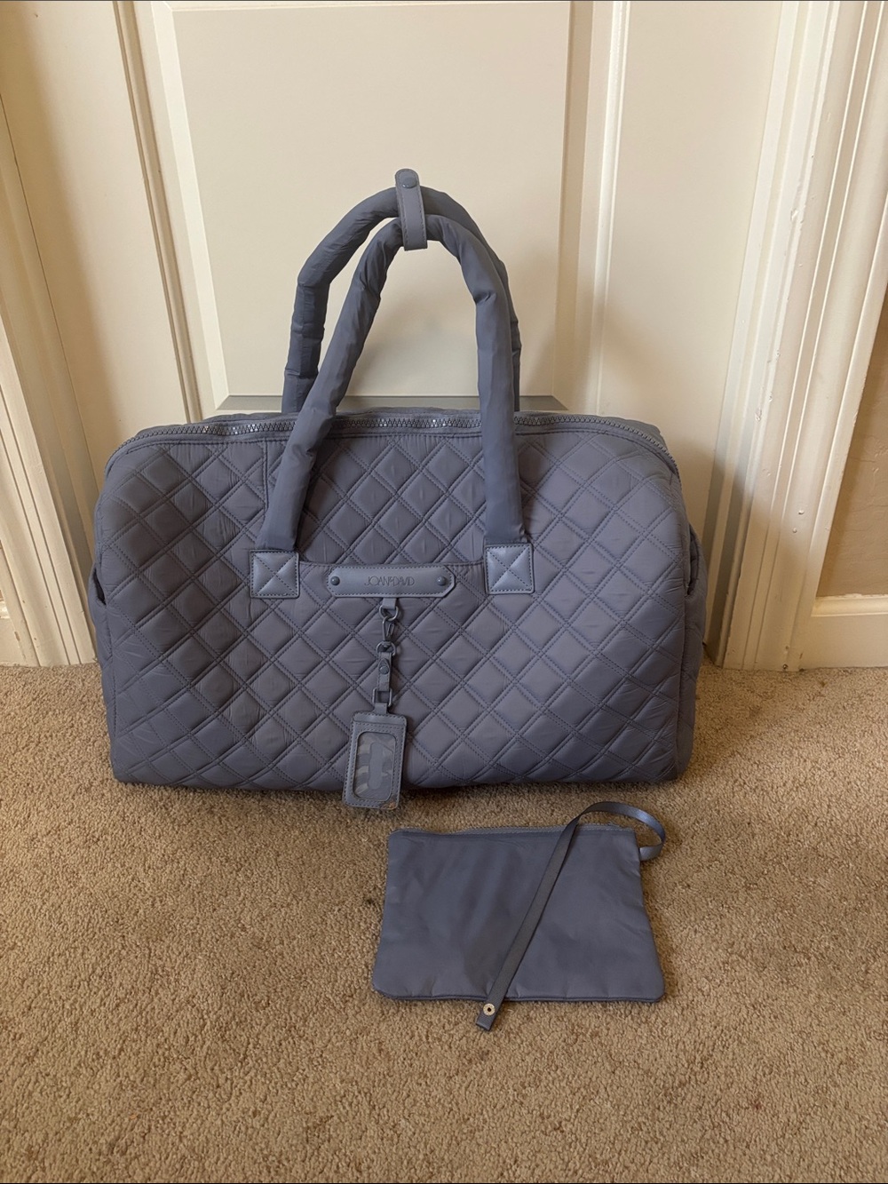Joan & David duffle with pouch
